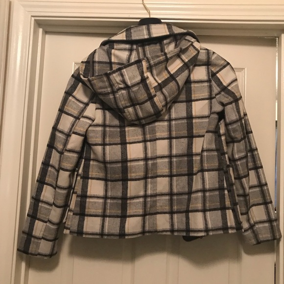 Old Navy Plaid Peacoat - Picture 2 of 2